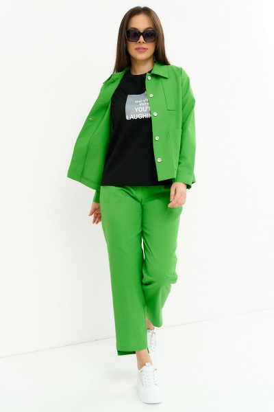 Брюки, куртка, футболка Магия моды 2229 зеленый - фото 1