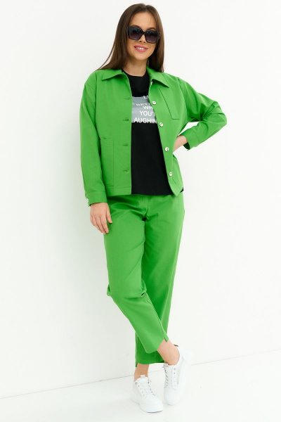 Брюки, куртка, футболка Магия моды 2229 зеленый - фото 5