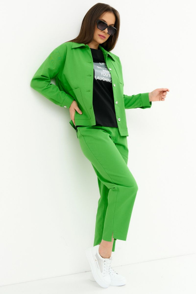 Брюки, куртка, футболка Магия моды 2229 зеленый - фото 2