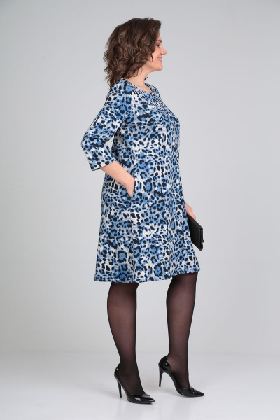 Платье Michel chic 2121 синий-леопард - фото 6