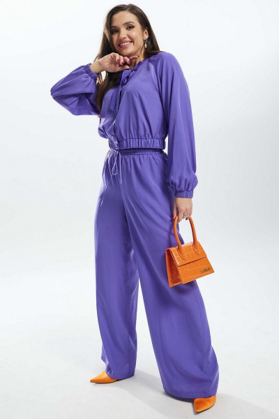 Блуза, брюки Mislana С923 фиолет - фото 2
