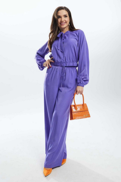 Блуза, брюки Mislana С923 фиолет - фото 1