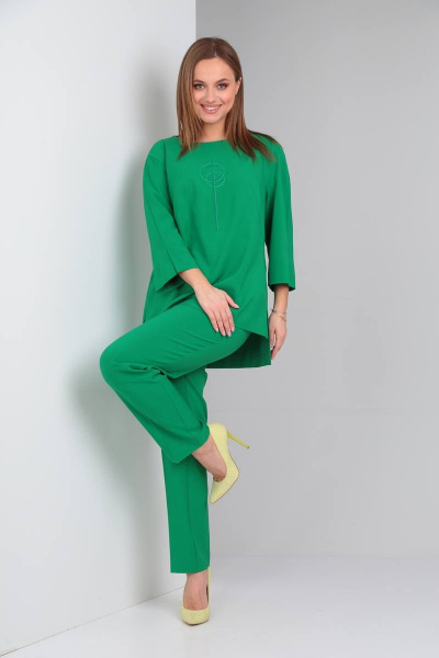 Блуза, брюки TVIN 7612Л зеленый - фото 5