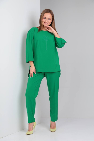 Блуза, брюки TVIN 7612Л зеленый - фото 2