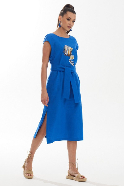 Платье Galean Style 802 синий - фото 4
