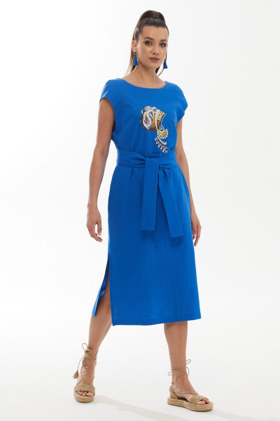 Платье Galean Style 802 синий - фото 3