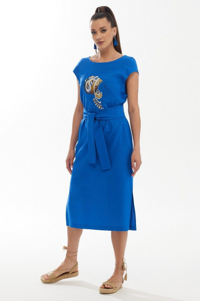 Платье Galean Style 802 синий - фото 2