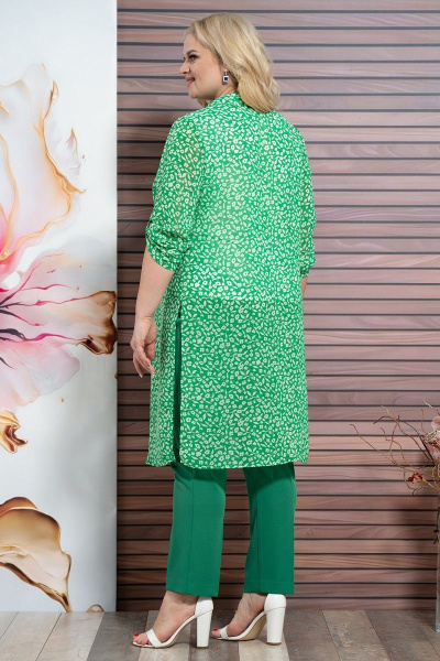 Блуза, брюки, кардиган Alani Collection 1849 зеленый - фото 3