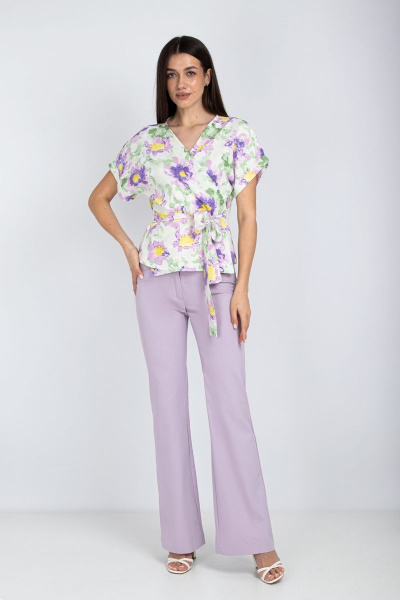 Блуза, брюки Mirolia 1123 лаванда - фото 4