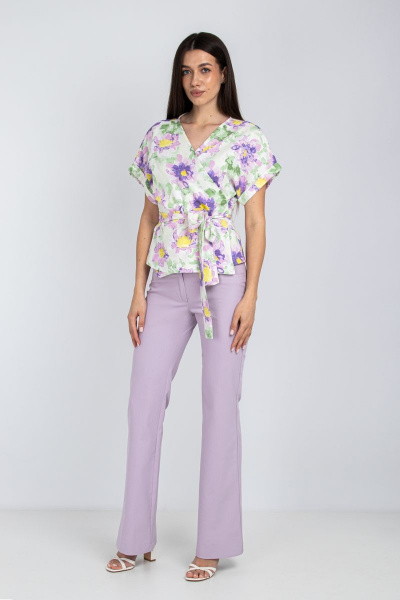 Блуза, брюки Mirolia 1123 лаванда - фото 2