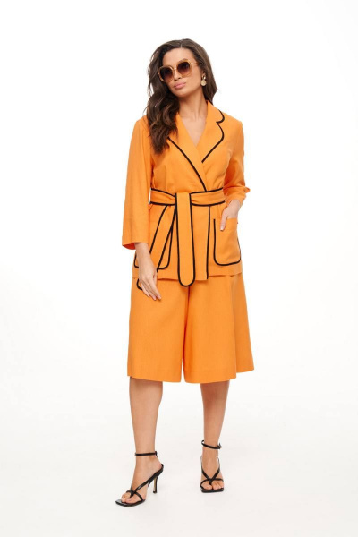 Жакет, шорты Beautiful&Free 6023 ярко-оранжевый - фото 2