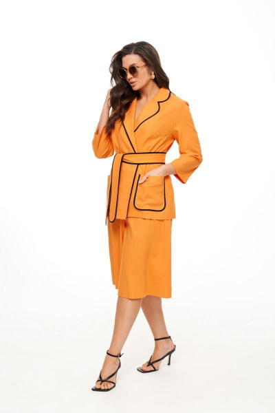 Жакет, шорты Beautiful&Free 6023 ярко-оранжевый - фото 3