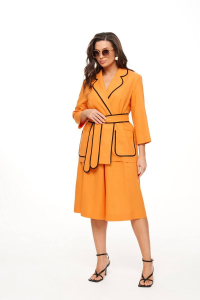 Жакет, шорты Beautiful&Free 6023 ярко-оранжевый - фото 1