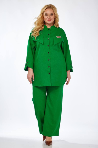 Брюки, жакет SVT-fashion 580 зеленый_изумруд - фото 1