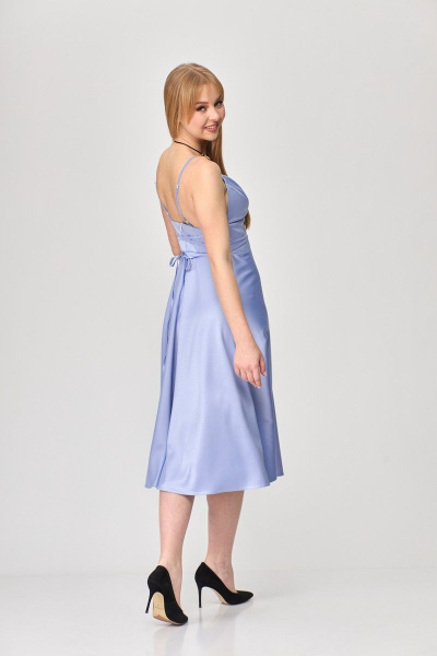 Жакет, платье T&N 7382 белый+голубой - фото 8