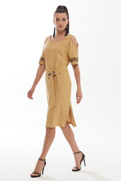 Платье Galean Style 895 песочный - фото 1