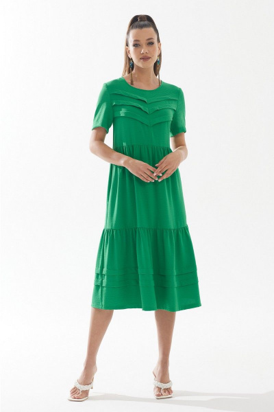 Платье Galean Style 896 зеленый - фото 4