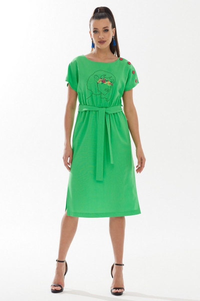 Платье Galean Style 897 зеленый - фото 3