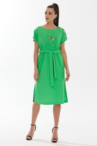 Платье Galean Style 897 зеленый - фото 1