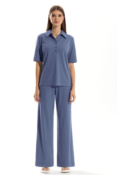 Блуза, брюки Golden Valley 6536 синий - фото 1