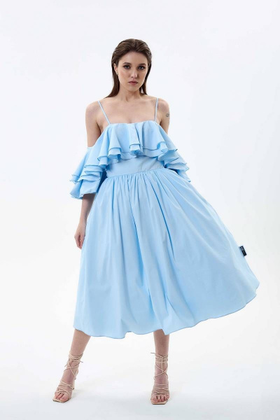 Платье LLC М15 голубой - фото 5