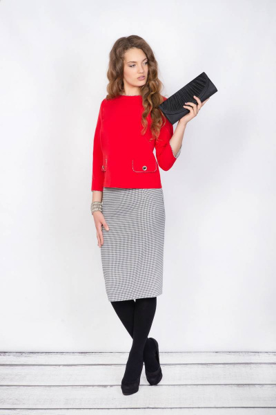 Блуза, юбка ASPO Design FashionCors_942_1 красный - фото 1