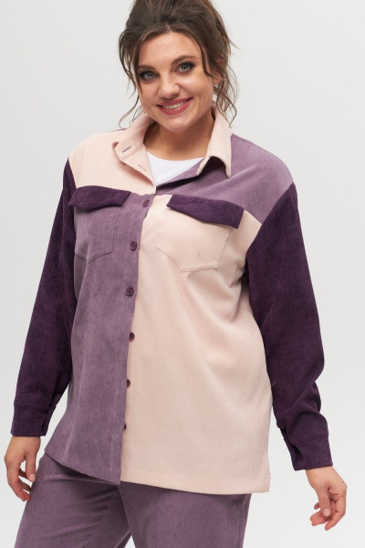 Рубашка Anelli 1303 фиолет - фото 4