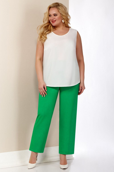 Блуза, брюки, кардиган Aira Style 533 зеленые_орхидеи - фото 7