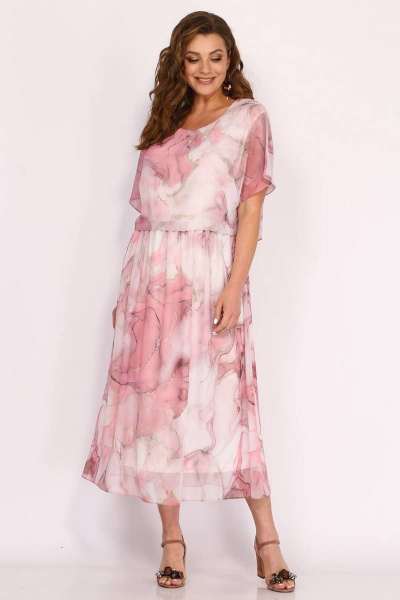 Платье TAiER 1184 розовый_мрамор - фото 1