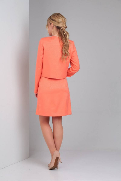 Жакет, юбка Viola Style 2700-2 коралл - фото 2