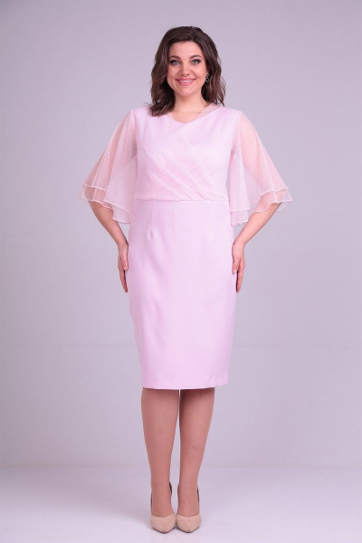 Платье ELGA 01-747 розовый - фото 2