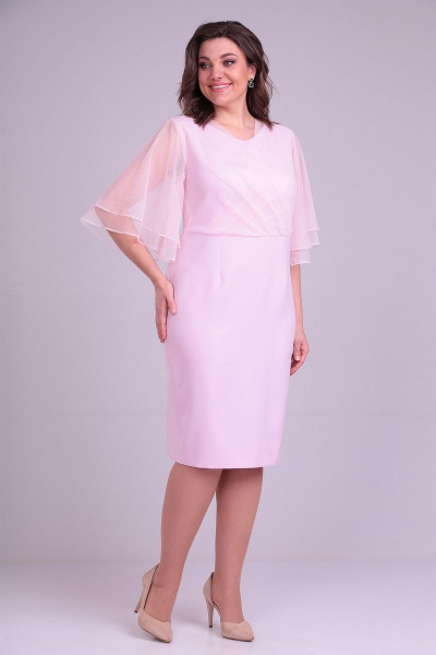 Платье ELGA 01-747 розовый - фото 1