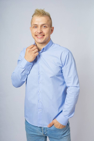 Рубашка Nadex 01-048711/403-22_170-176 бело-голубой - фото 3