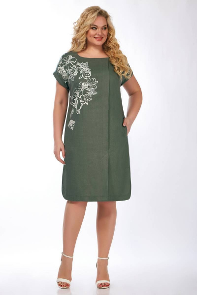 Платье LaKona 1503 хаки - фото 1