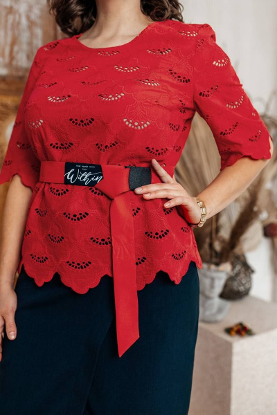 Блуза, юбка Romanovich Style 2-2348 красный/синий - фото 6