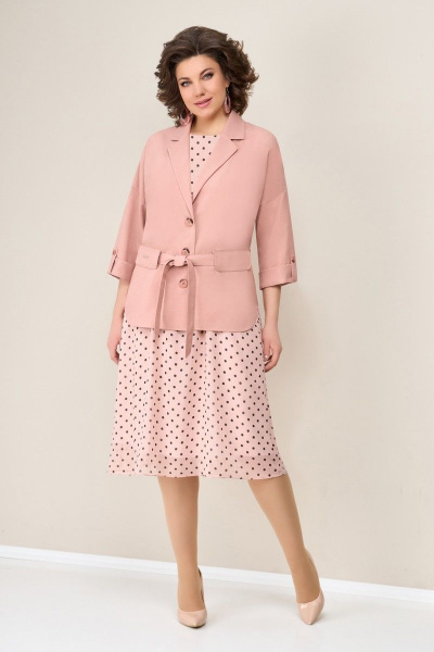 Жакет, платье VOLNA 1286 пудрово-розовый - фото 1