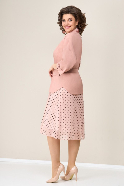 Жакет, платье VOLNA 1286 пудрово-розовый - фото 5