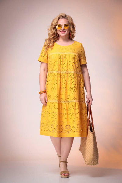 Платье Romanovich Style 1-2387 горчица - фото 1