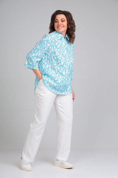 Блуза, брюки Mubliz 046 голубой - фото 3