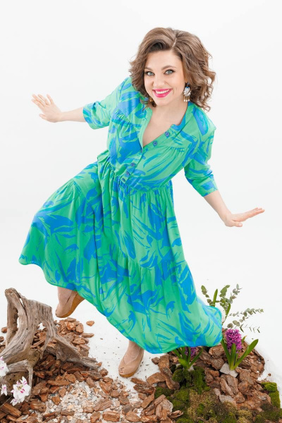 Платье Romanovich Style 1-2373д зеленый - фото 9