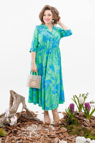 Платье Romanovich Style 1-2373д зеленый - фото 1