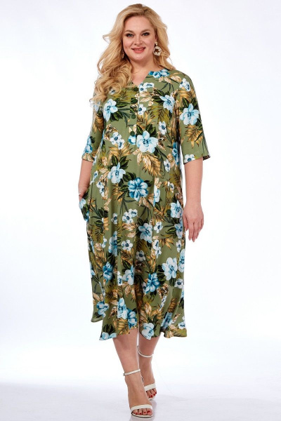 Платье Celentano 5000.1 оливковый - фото 6