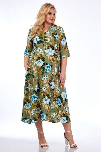 Платье Celentano 5000.1 оливковый - фото 4
