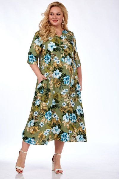Платье Celentano 5000.1 оливковый - фото 3