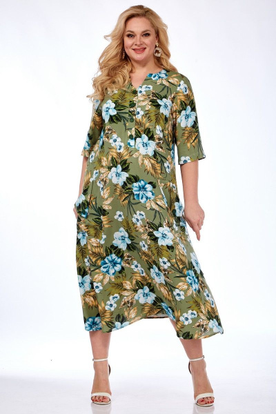 Платье Celentano 5000.1 оливковый - фото 1