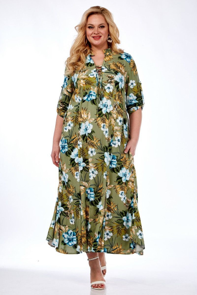 Платье Celentano 5001.2 оливковый - фото 8
