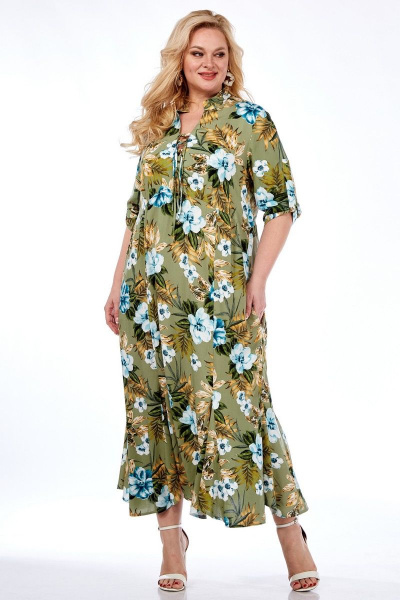 Платье Celentano 5001.2 оливковый - фото 4