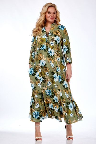 Платье Celentano 5001.2 оливковый - фото 2