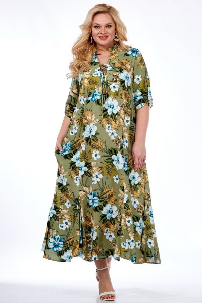 Платье Celentano 5001.2 оливковый - фото 1