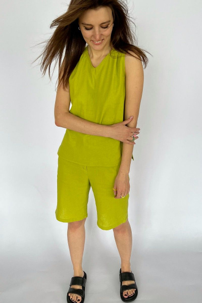 Блуза, шорты i3i Fashion 401/2 оливка - фото 1